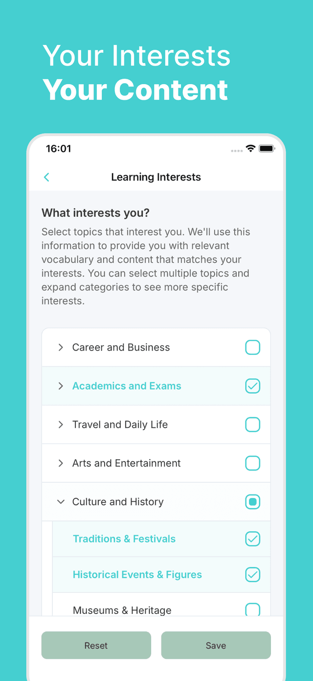 Vocay app progress tracking